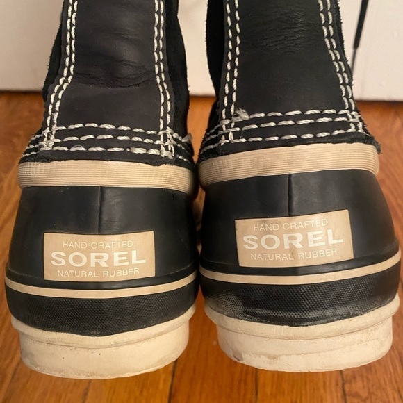 Sorel Joan of Arctic Snow Boots Black Faux Fur Size 11 - Picture 6 of 11